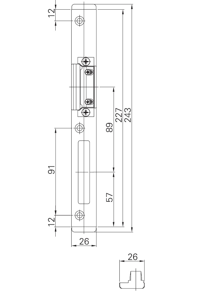Latch Plate,Double Door