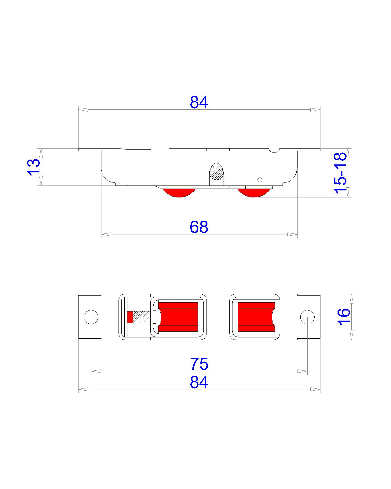 Adjustable Double Roller 60kgs.