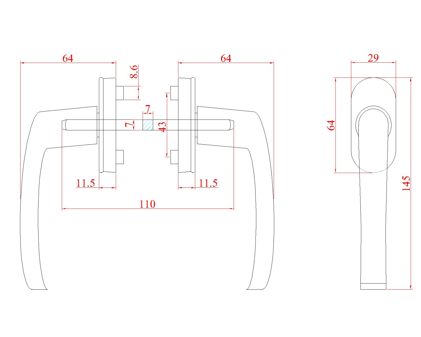 Balcony Handle Set