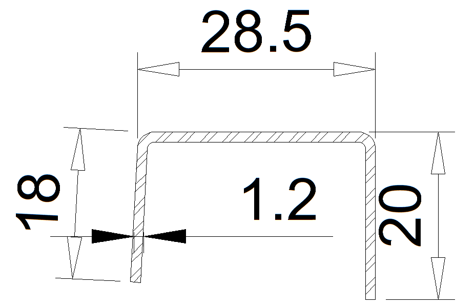 Steel For Sliding Window Sash 66, Inward sash 75 /33-597.010