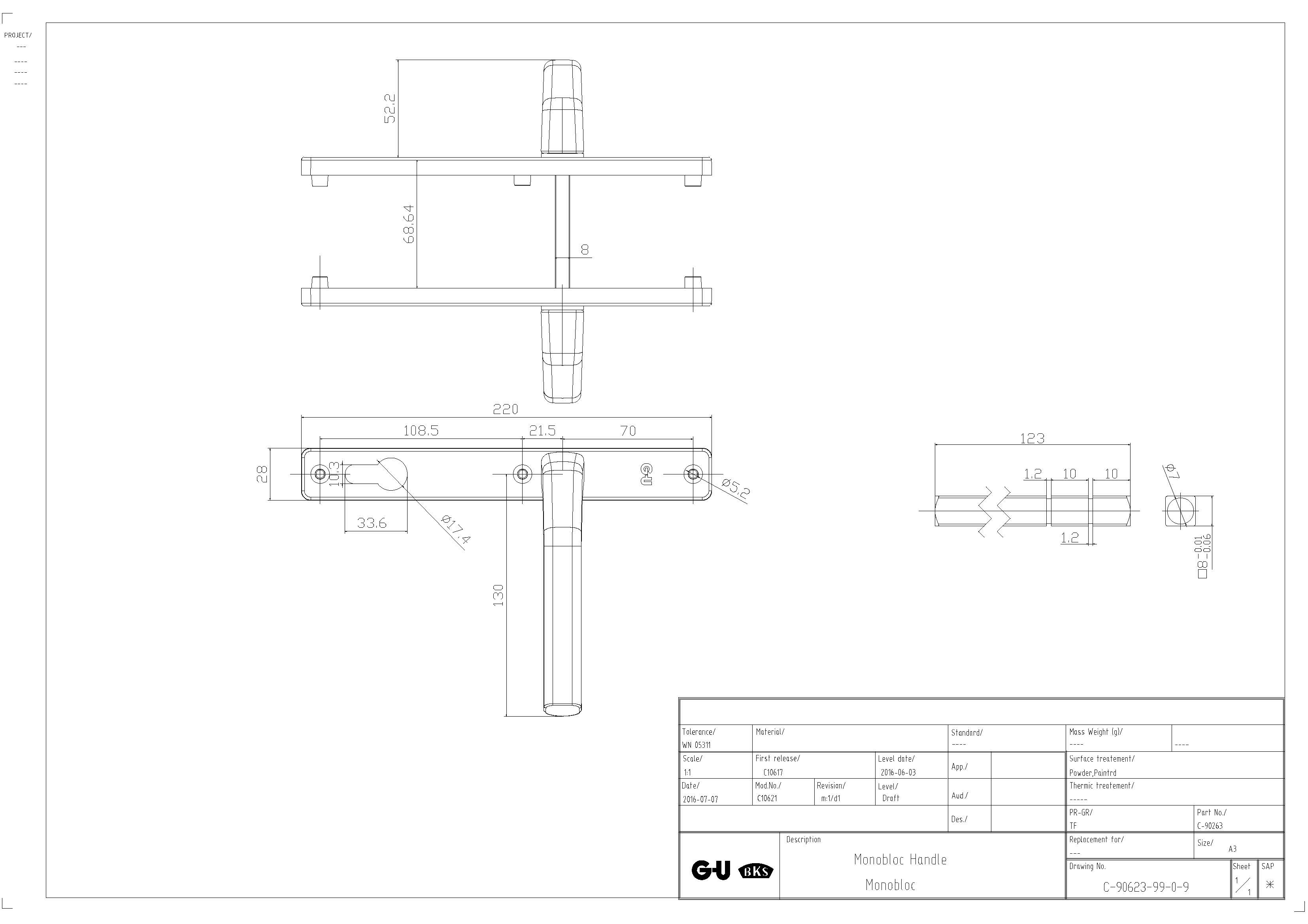 Entrance Handle Set