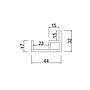 Folding Top Guide Rail; 5.0m