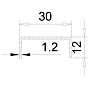 Steel For Sliding Window Sash 57, Sliding T  /33-597.009