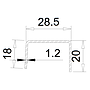 Steel For Sliding Window Sash 66, Inward sash 75 /33-597.010