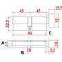 Knob Cylinder 45-45mm