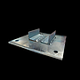 Steel Plate For Small Post  3 3/8"