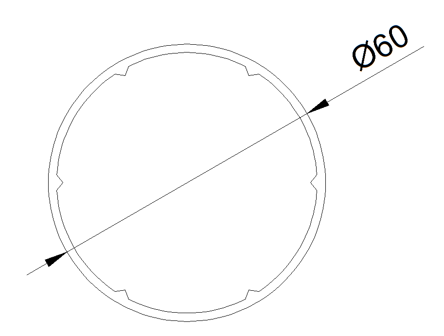Round Post 60 /13-595.060