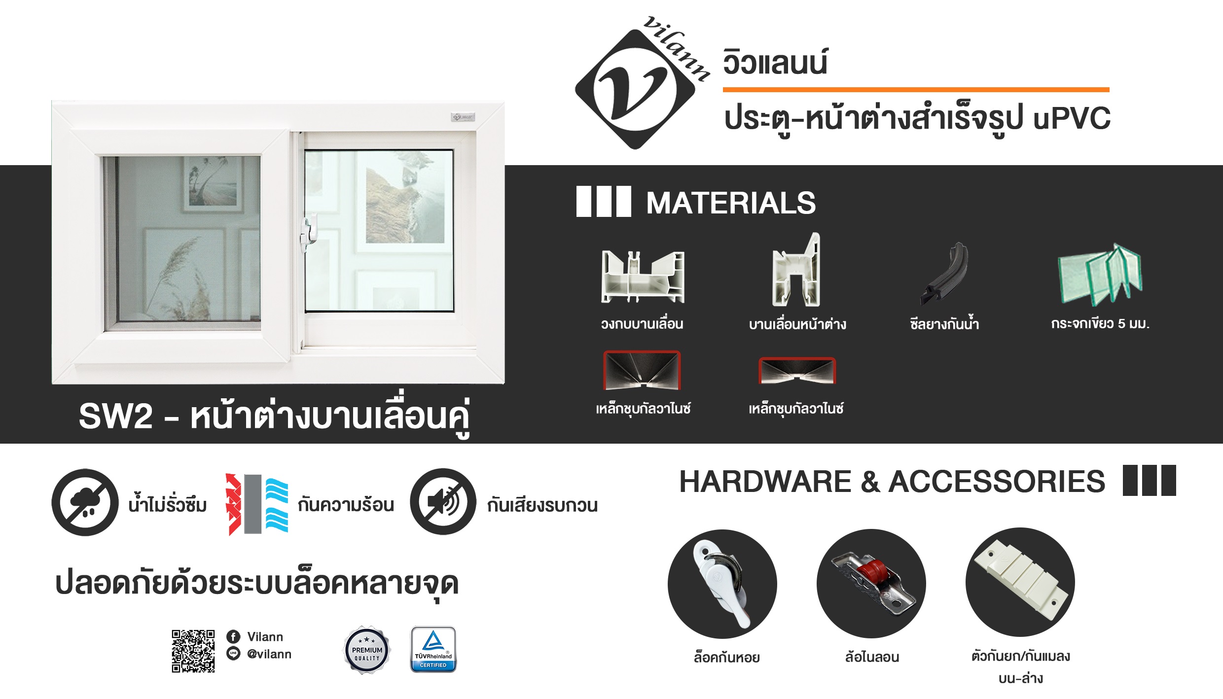 Sliding Window 2 Sash+Screen